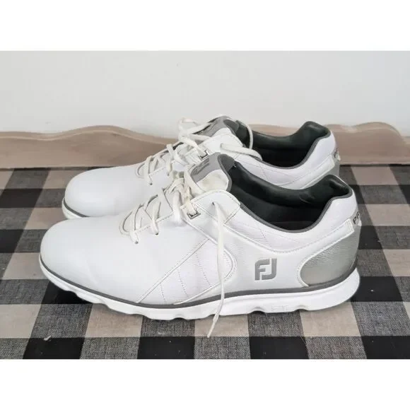 FootJoy Pro SL SoftSpike Golf Shoes White/Gray Men's Size 11 - Picture 7 of 13
